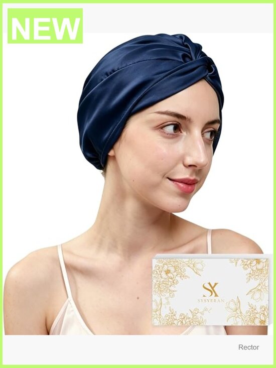 100% Mulberry Silk Bonnet for Sleeping - Hair Night Cap